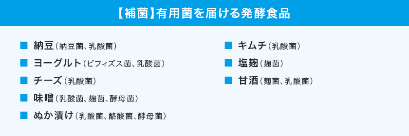 【補菌】有用菌を届ける発酵食品