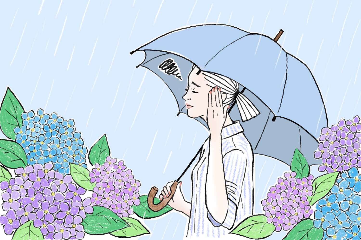 梅雨の頭痛を解消。スキマ時間におすすめのツボ5選