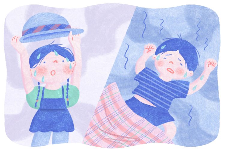 なぜ子どもは汗っかき？あせもや寝汗の正しい対処法
