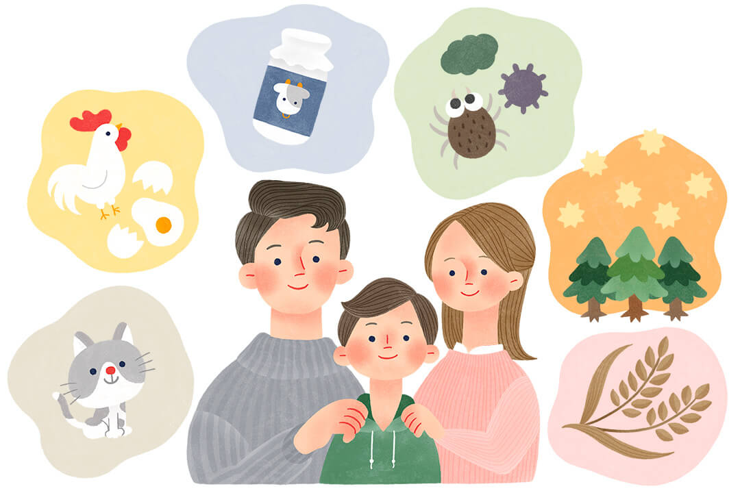 成長とともに複数のアレルギー疾患が現れる、アレルギーマーチ