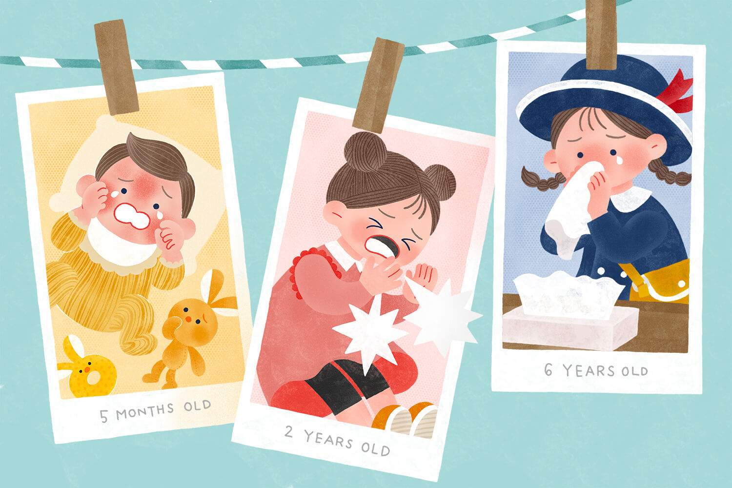 成長とともに複数のアレルギー疾患が現れる、アレルギーマーチ