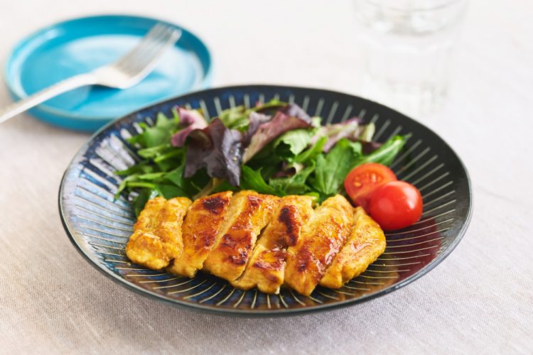 【高血圧や減量中の方におすすめ！】カレー風味の鶏照り焼き