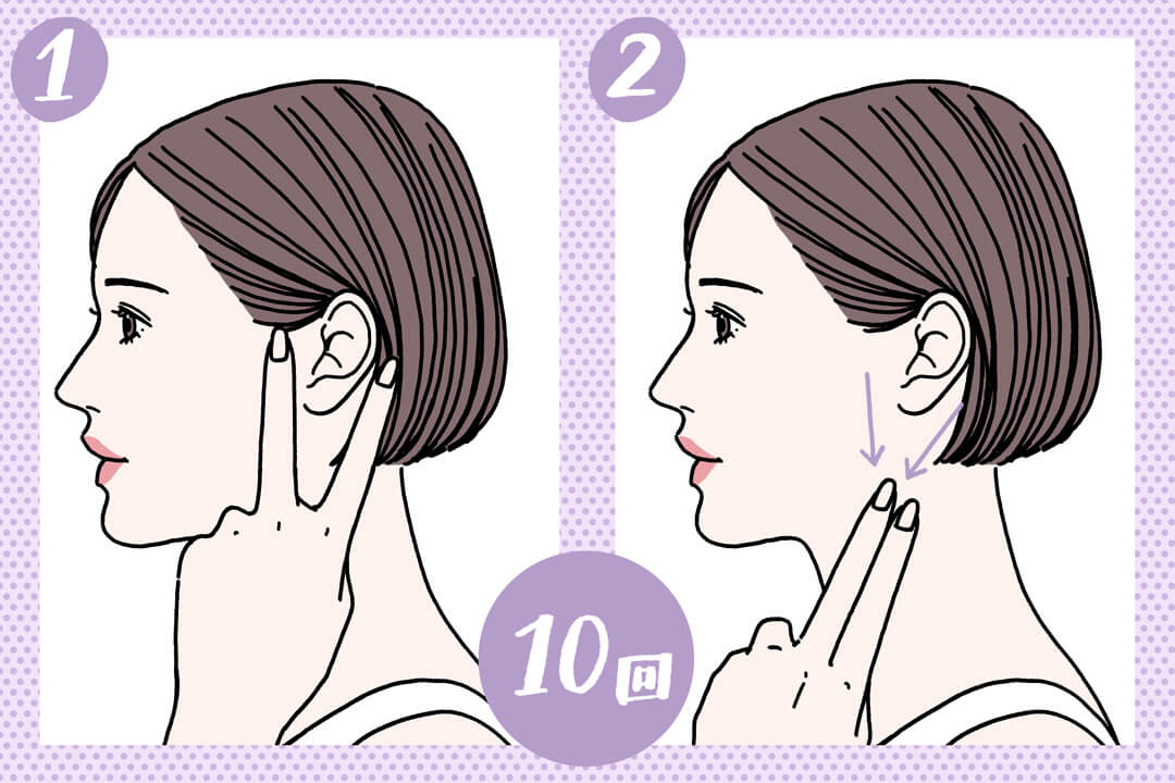 リンパ流しで顔の緊張をゆるめてリラックス