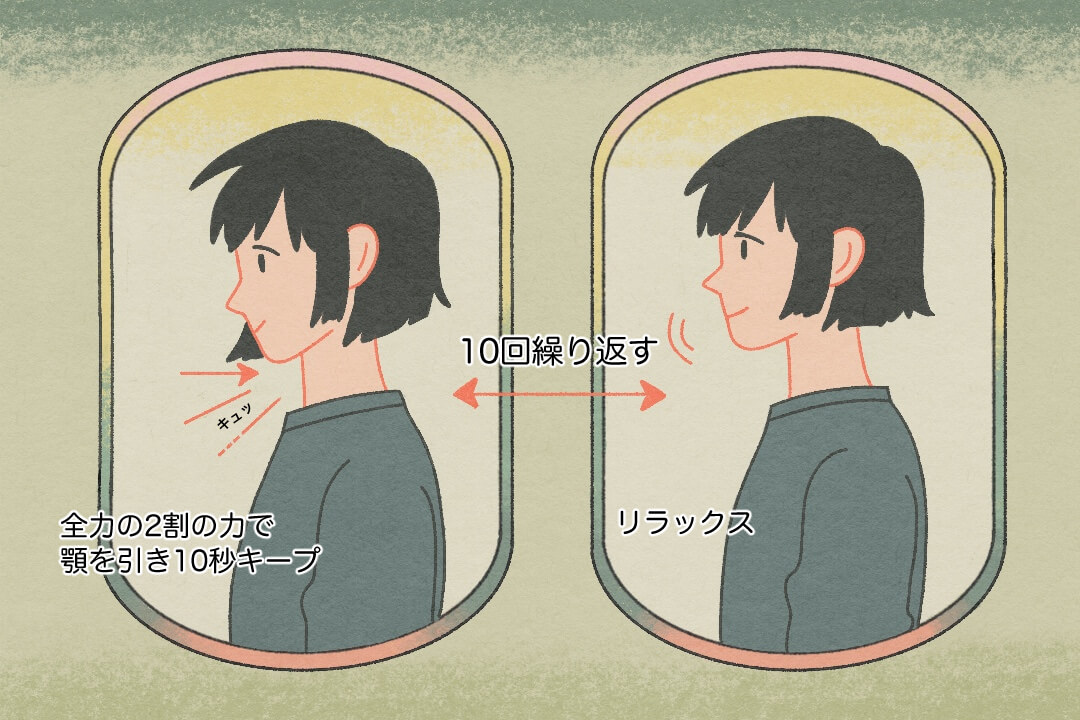 ストレートネックの状態と正常な状態